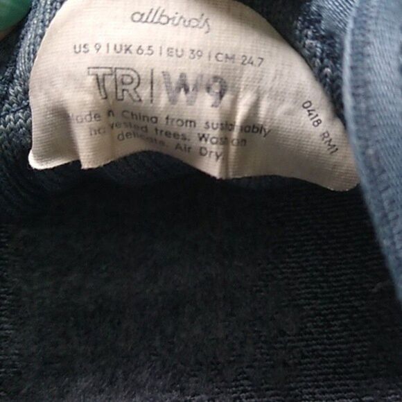 Allbirds Tree Runners Marine Blue sz 9 - Picture 7 of 8
